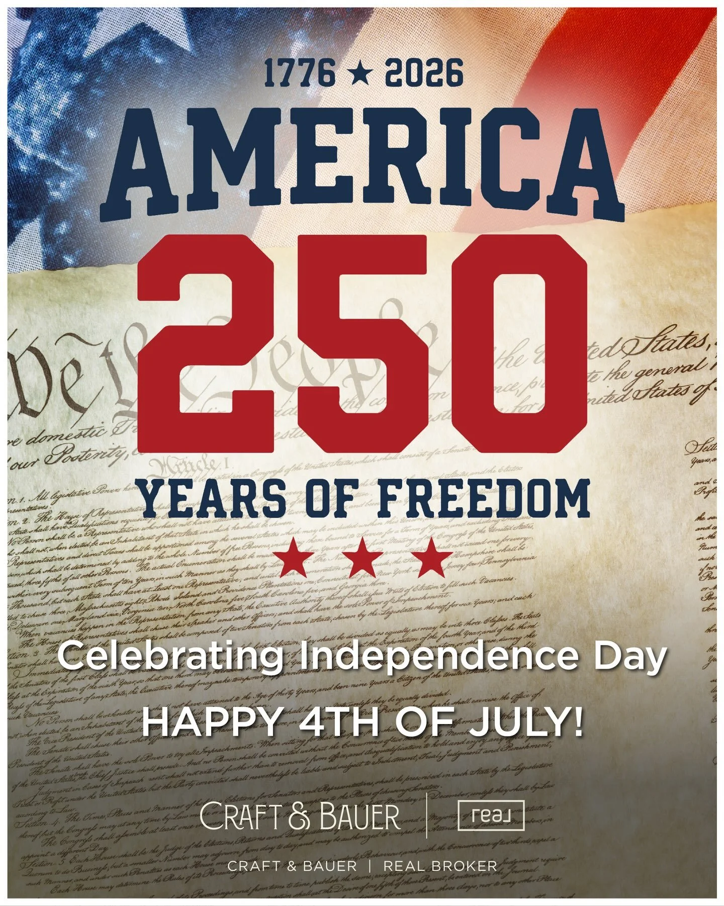 Celebrating 250 years of American freedom. 🇺🇸 Happy Independence Day! Here&rsquo;s to honoring our history while building an even brighter future.