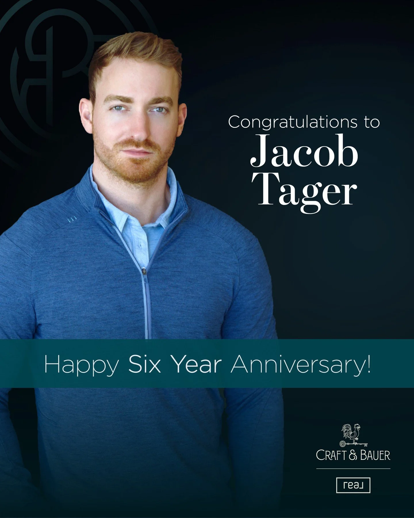 Happy 6-Year Craft &amp; Bauerversary to our Estate Agent, Jacob Tager! 🥂✨⁠
⁠
For the past six years, Jacob has been helping clients achieve their real estate goals with professionalism, creativity, and genuine care. His background in digital market
