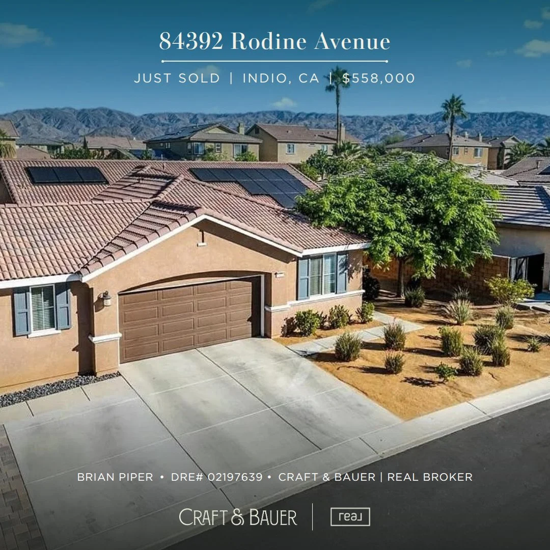 JUST SOLD ✨️ Congratulations to the new owners of this exceptional home in one of Indio's desirable gated communities!⁠
⁠
🏡 84392 Rodine Avenue⁠
📍 Indio, CA⁠
💰 $558,000⁠
⁠
Step outside to a low-maintenance backyard, perfect for entertaining, relax