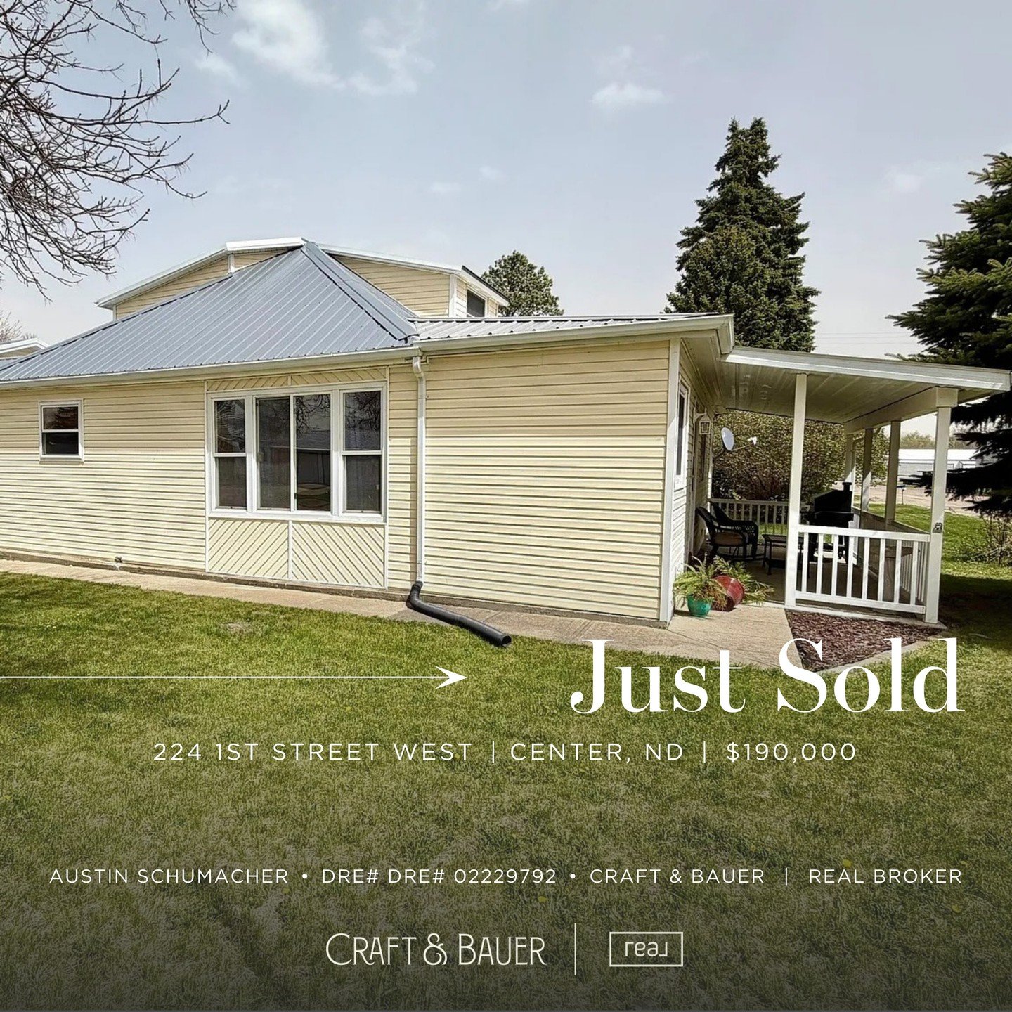 JUST SOLD ✨️ Congratulations to the new owners of this spacious home, with amazing garage space! ⁠
⁠
🏡 224 1st Street West ⁠
📍 Center, ND⁠
💰 $190,000⁠
⁠
Outside, enjoy the fenced backyard, patio, and durable metal roofs on both the home and shop.⁠