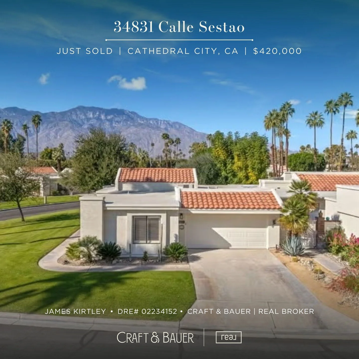JUST SOLD 🌴 Congratulations to the new owners of this turn-key patio home in Cathedral Canyon Country Club!⁠
⁠
🏡 34831 Calle Sestao⁠
📍 Cathedral City, CA⁠
💰 $420,000⁠
⁠
Enjoy stunning sunsets from the spacious west-facing patio, perfect for relax