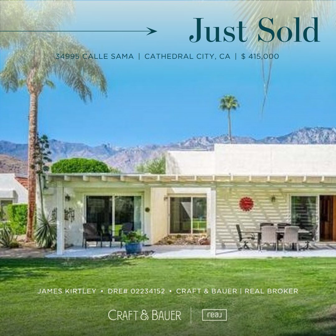 JUST SOLD 🌴 Congratulations to the new owners of this turn-key patio home in Cathedral Canyon Country Club!⁠
⁠
🏡 34995 Calle Sama⁠
📍 Cathedral City, CA⁠
💰 $415,000⁠
⁠
This home is ideal as a full-time residence, second home, or seasonal rental, w