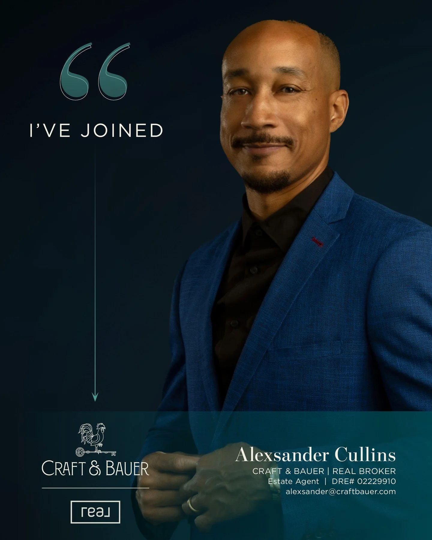 Please join us in welcoming Alexsander Cullins to @craftbauer @realbrokerage as Estate Agent, and the latest member of our Southern California region 🎉⁠
⁠
Born and raised in Pasadena, California, Alexsander brings deep community roots and a builder&