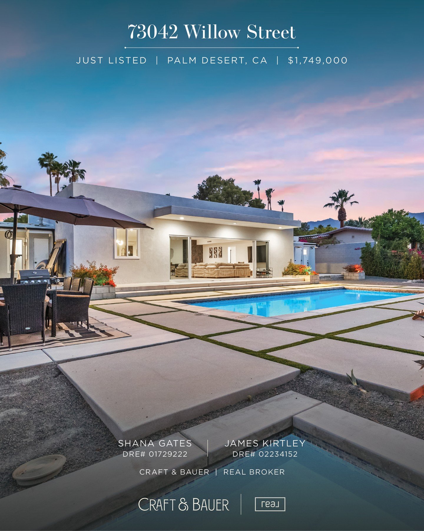JUST LISTED 👉 Welcome to your own private resort in South Palm Desert where modern luxury, breathtaking mountain views, and unforgettable indoor-outdoor living come together in one extraordinary retreat | $1,749,000👇⁠
⁠
🏡 73042 Willow Street, Palm