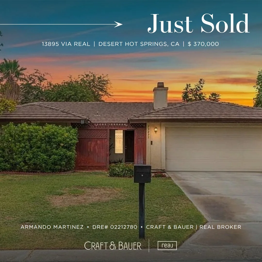 JUST SOLD 🌴 Congratulations to the new owners of this spacious 3-bedroom home!⁠
⁠
🏡 13895 Via Real⁠
📍 Desert Hot Springs, CA⁠
💰 $370,000⁠
⁠
The backyard offers plenty of space, a large shed, and mature mesquite and jacaranda trees, all just minut