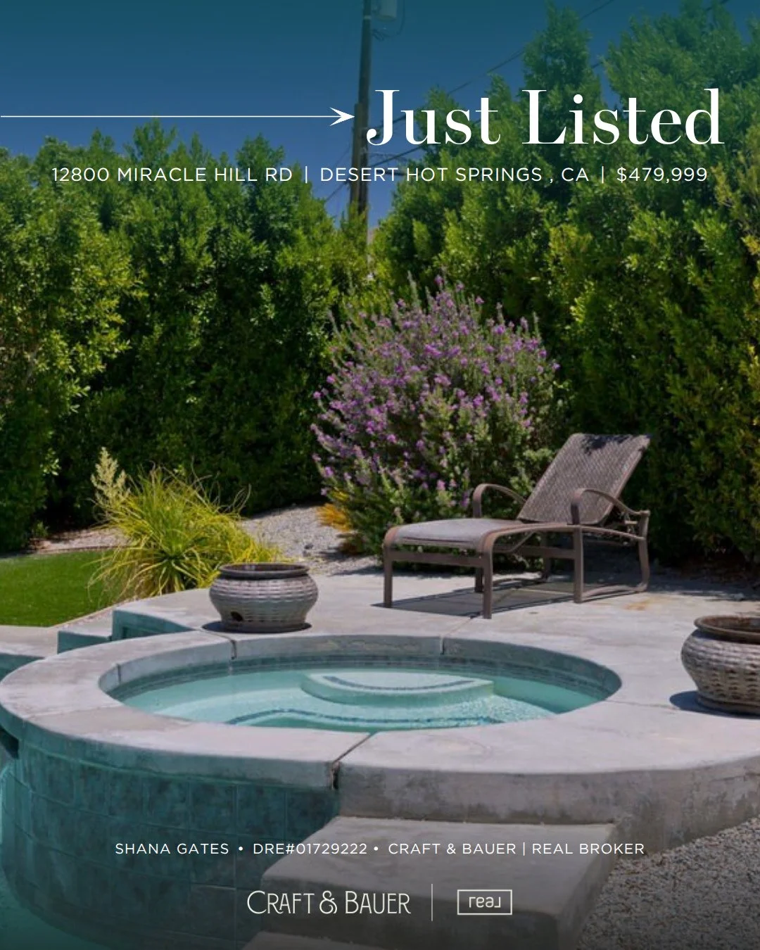 JUST LISTED 👉 Discover modern luxury and laid-back desert living in this beautifully updated retreat north of Hacienda in Desert Hot Springs.⁠
⁠
🏡 12800 Miracle Hill Rd⁠
📍 Desert Hot Springs, CA⁠
💰 $479,999⁠
⁠
Unwind in your private backyard oasi