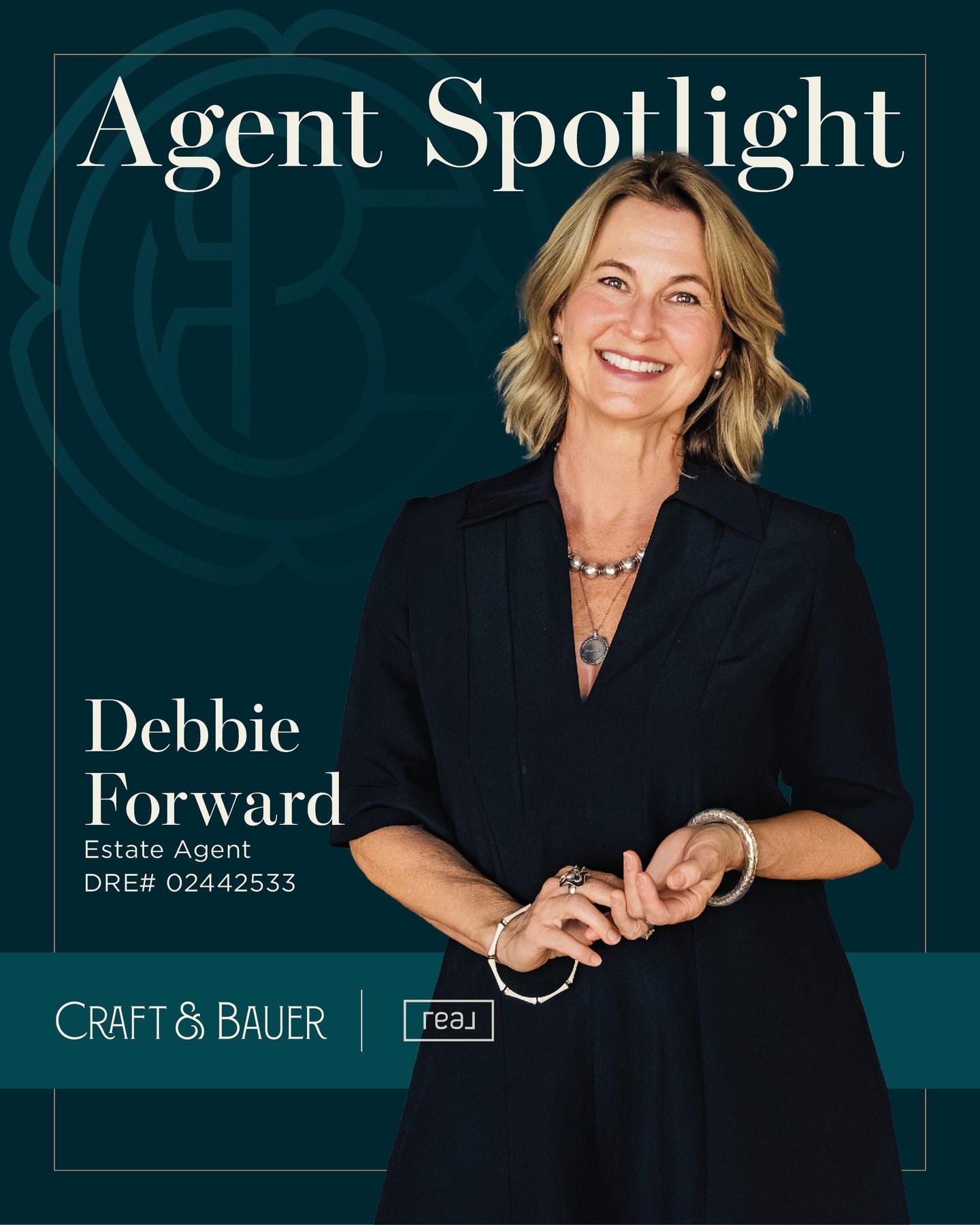 Say hello 👋 to Debbie Forward, an Estate Agent with Craft &amp; Bauer | Real Broker.⁠
⁠
With a background in fine jewelry sales, public relations, and a passion for midcentury modern architecture, Debbie brings a unique eye for design and a relation