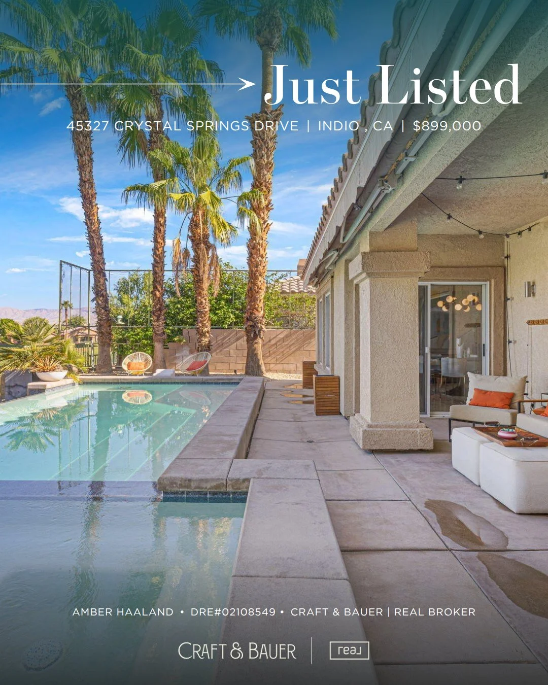 JUST LISTED 👉 Discover desert living at its best in this 3-bedroom, 3-bath home located in the gated Indian Springs Country Club community.⁠
⁠
🏡 45327 Crystal Springs Drive⁠
📍 Indio, CA⁠
💰 $899,000⁠
⁠
The backyard is your own private oasis, featu