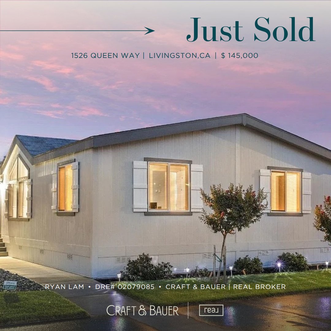 JUST SOLD ✨️ Congratulations to the new owners of this 3-bedroom home in the quaint and gated Monte Cristo 55+ community!⁠
⁠
🏡 1526 Queen Way ⁠
📍 Livingston, CA⁠
💰 $145,000⁠
⁠
Enjoy sunset evenings in the charming screened gazebo, plus easy living