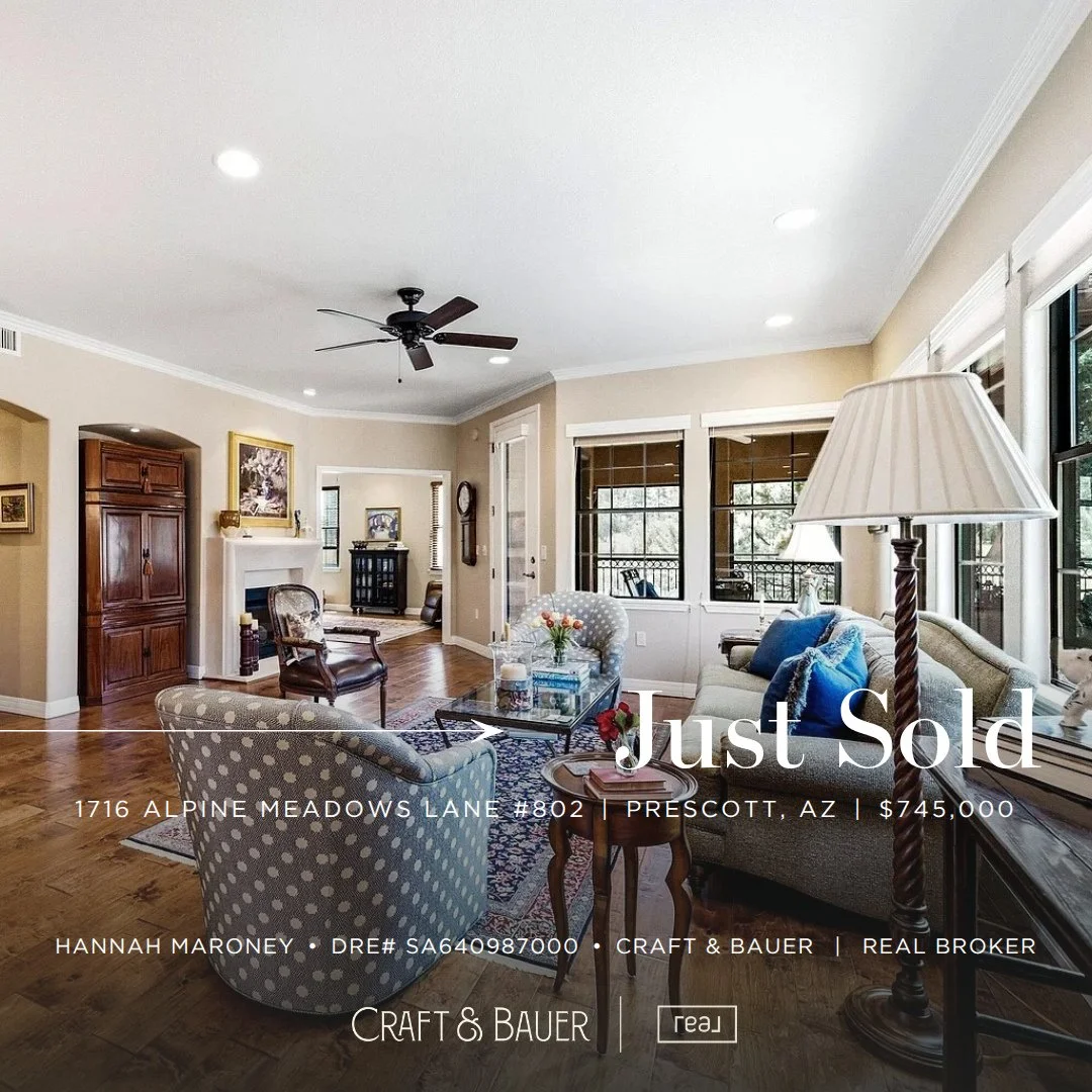 JUST SOLD 🎉 Congratulations to the new owners of this 3-bedroom dream mountain retreat nestled in the cool pines of Prescott, Arizona.⁠
⁠
🏡 1716 Alpine Meadows Lane #802⁠
📍 Prescott, AZ⁠
💰 $745,000⁠
⁠
Enjoy gated golf community living, a cozy fir