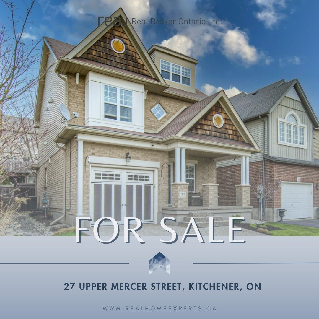 FOR SALE 🚨

📍 27 Upper Mercer Street, Kitchener, ON

This exquisite residence offers 3 bedrooms and 2.5 bathrooms, boasting a spacious, finished layout from top to bottom. As you enter, you'll be greeted by an inviting open-concept main floor adorn