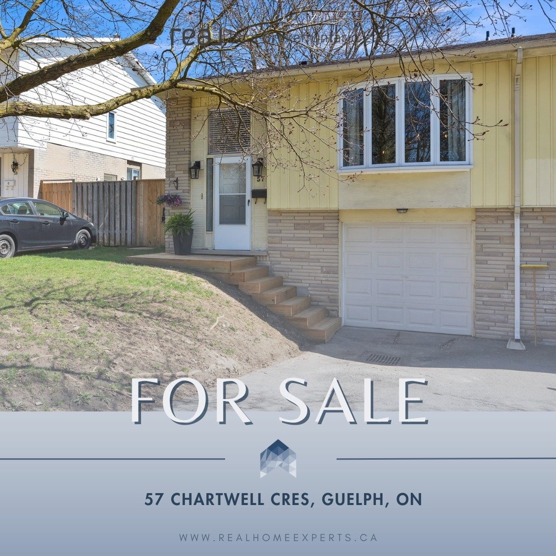 🚨 JUST LISTED 🚨
&bull;&bull;
57 Chartwell Cres, Guelph, ON
&bull;&bull;
This beautiful property, located at 57 Chartwell Crescent in Guelph, is a must-see for those looking for a spacious and comfortable home. Consisting of four generously-sized be