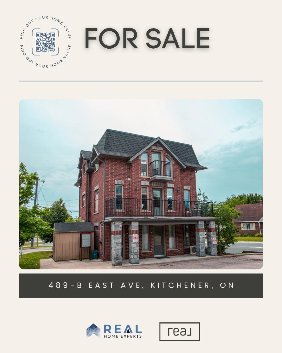 FOR SALE 🚨
&bull;
📍 489-B East Ave, Kitchener, ON
&bull;
A beautifully updated 3-bedroom, 2-bath unit featuring a unique layout, stylish finishes, and thoughtful design. Enjoy contemporary laminate flooring, a sleek stainless steel kitchen, elegant