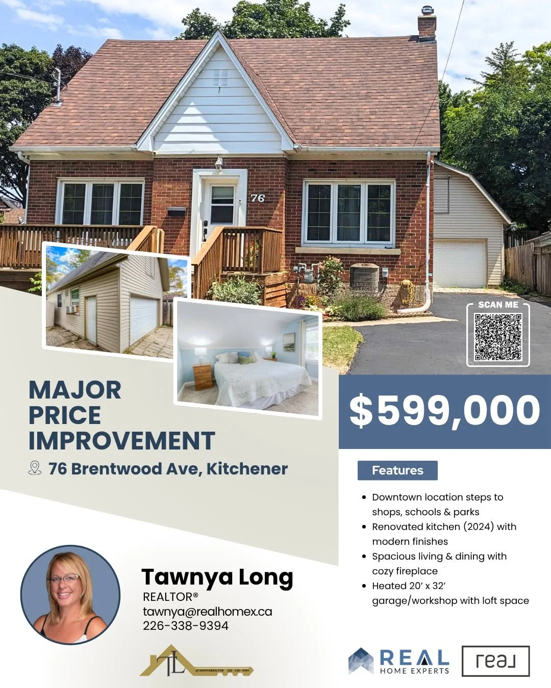 ✨ Major Price Improvement! ✨
&bull;
Perfect for first-time buyers, growing families, or hobbyists needing extra space. With a modern kitchen, cozy living areas, and a huge heated workshop, this downtown Kitchener gem won&rsquo;t last long!
&bull;
Sch