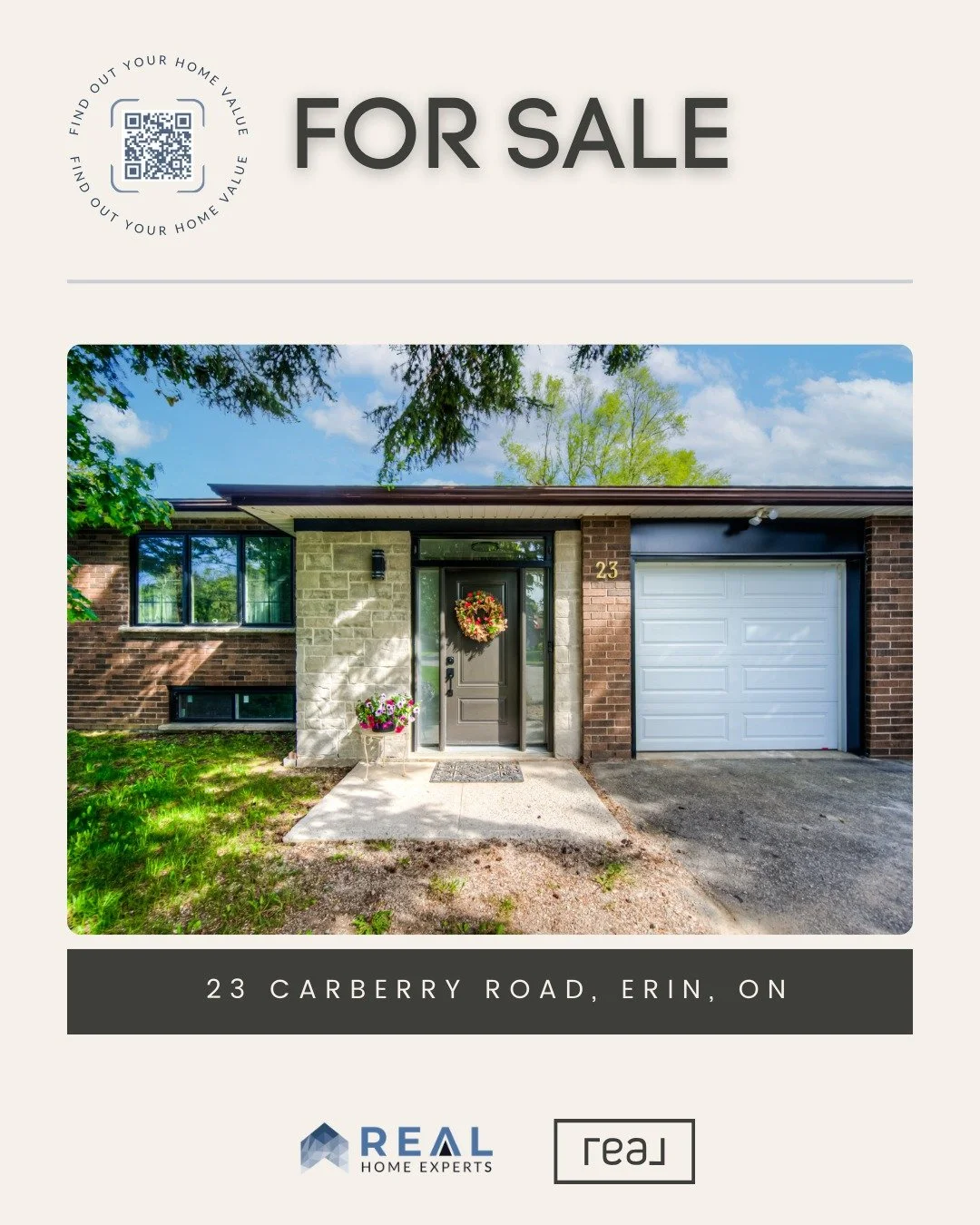 FOR SALE 🚨
&bull;
📍 23 Carberry Road, Erin, ON
&bull;
Welcome to 23 Carberry Road, a stylish raised bungalow on an oversized lot in one of Erin&rsquo;s most peaceful cul-de-sacs. This 3-bedroom, 2-bathroom home offers over 2,400 sqft of living spac
