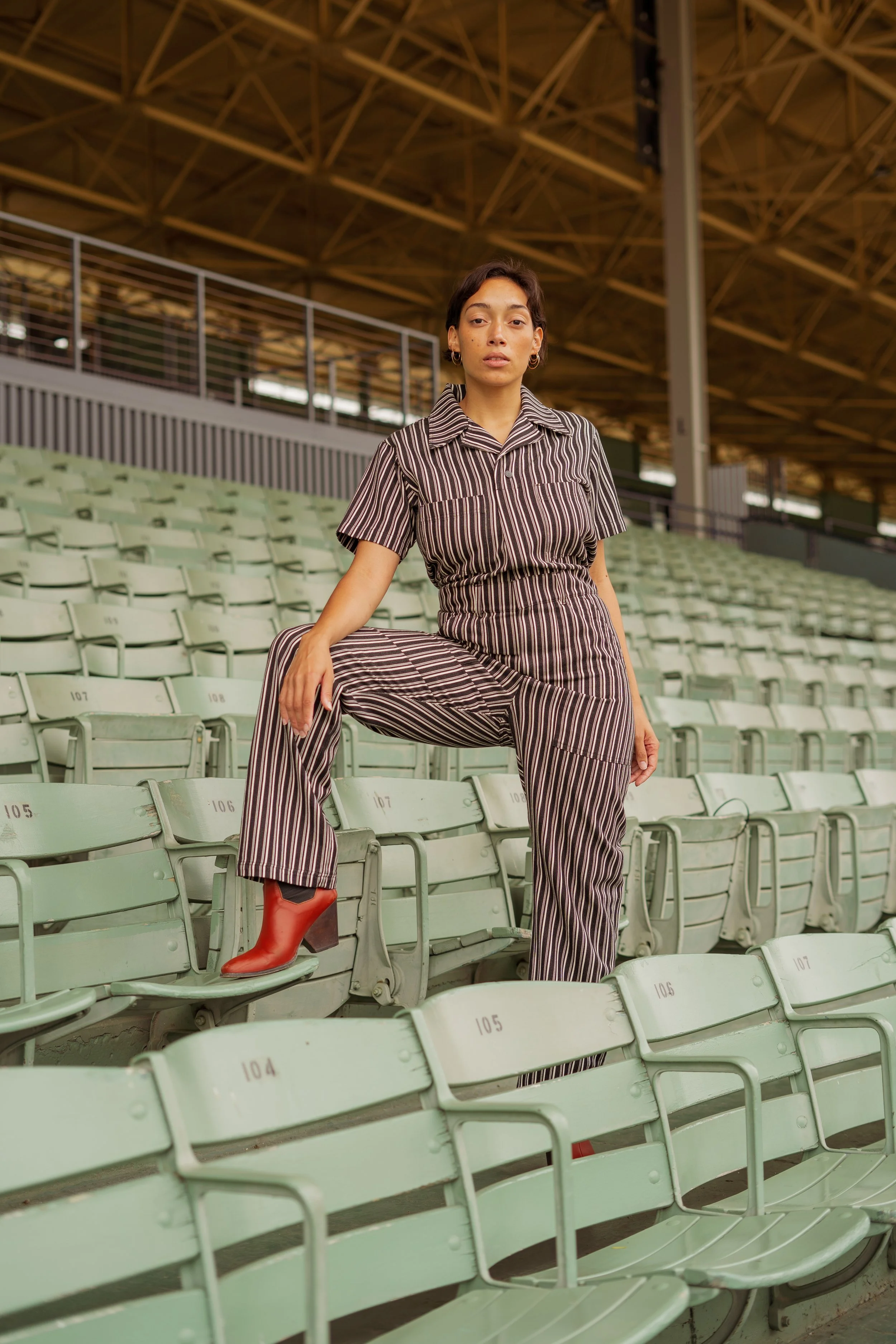 LIFESTYLE FRONTIER STRIPED JUMPSUIT TIARA BY MORGAN 5-2-52.jpg