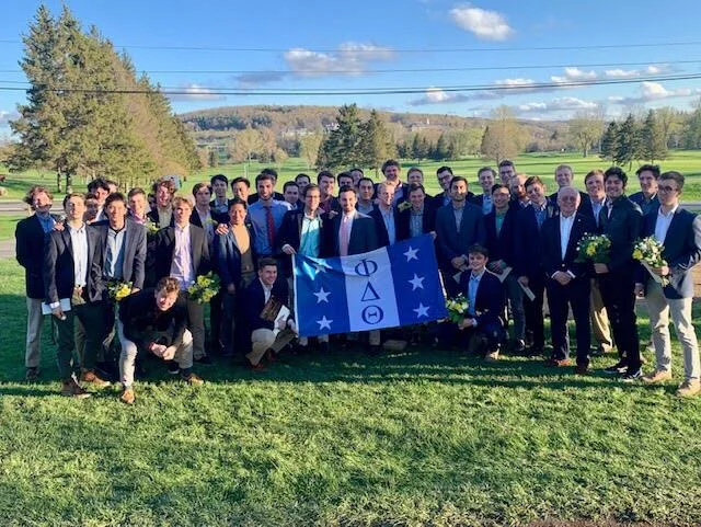 New York Zeta Brothers at the Spring 2019 Scholarship Awards Banquet at Seven Oaks Golf Club in Hamilton, NY