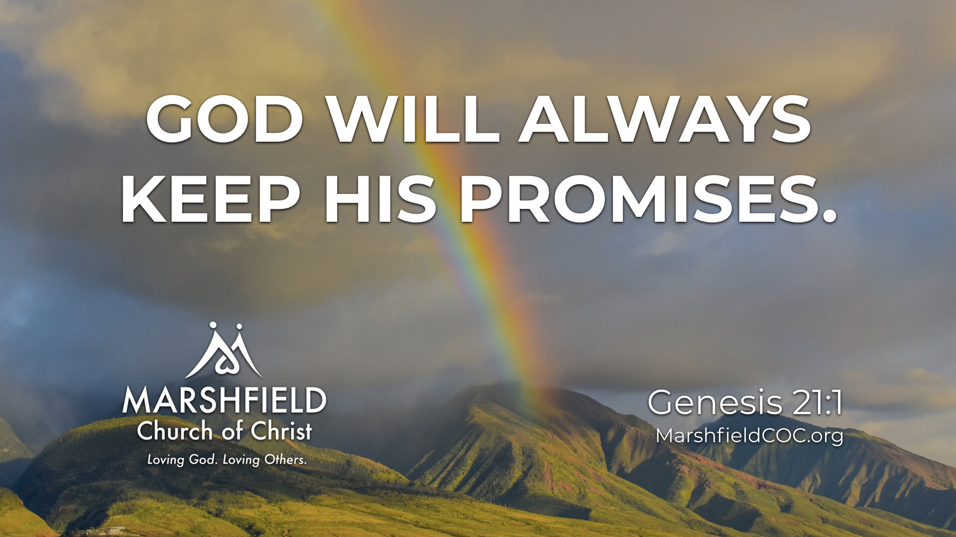 Thursday, 3/12/20 — As He had spoken