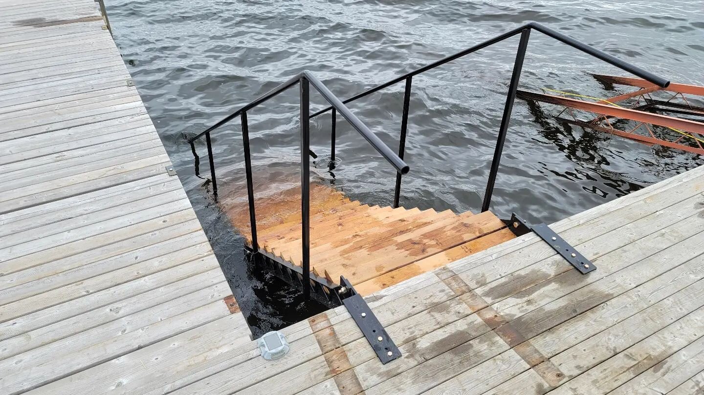 Do you or someone you know have difficulty getting in and out of the lake? Or maybe a pet? 

If so you may need a set of Water Stairs. As the name suggests the stairs take you from your deck right into the lake making it as easy as possible to access