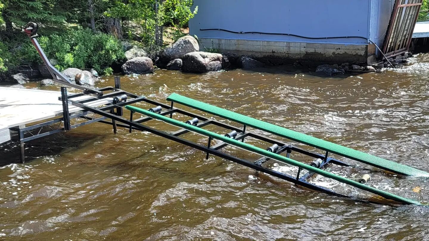 Roller Ramps are the most cost effective way to get light water craft onto the shore. Purpose built for Jet Skis and small fishing boats.

Simply drive up and winch it on like a boat trailer.
They can either be stationary or lifting.

#deck #dock #bo
