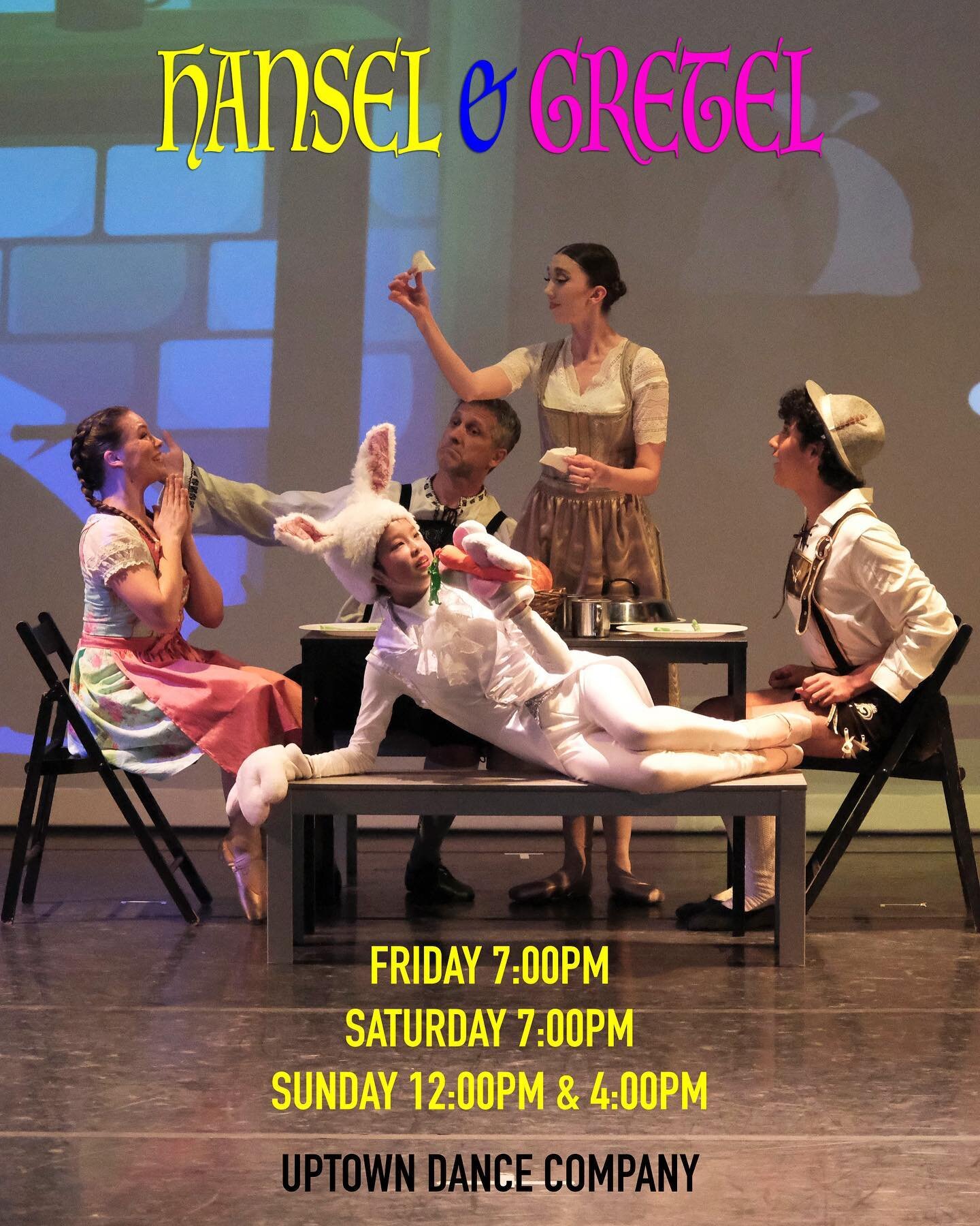 Don&rsquo;t miss this weekend &ldquo;Hansel &amp; Gretel&rdquo; the fairy tale about two kids who get lost in the forest and encounter a witch 🧙&zwj;♀️✨
Get your tickets at www.uptowndance.org 

#hanselandgretel #houstontx #springbrachtexas #dancers