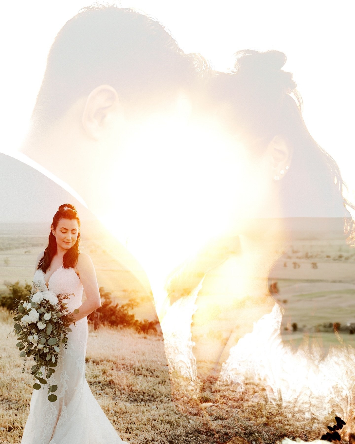 Loving how this double exposure came out! 💕 So thankful for golden hour just beaming with beautiful colors that day 😊 #austinwedding #austinweddings #austinweddingphotographer #fredericksburg #fredericksburgtx #fredericksburgwedding #fredericksburg