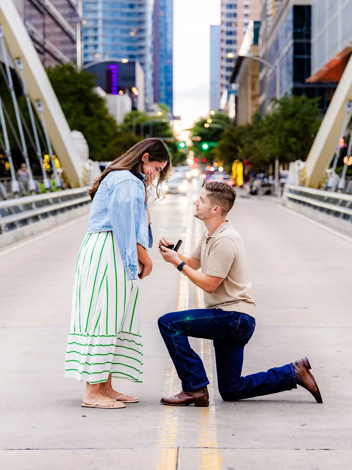 Love took flight at the Butterfly Bridge 🦋💍✨
In the heart of downtown Austin, with the city lights glowing, this sweet surprise proposal was pure magic. From the moment they stepped onto the bridge to the tearful &lsquo;yes,&rsquo; it was a night t