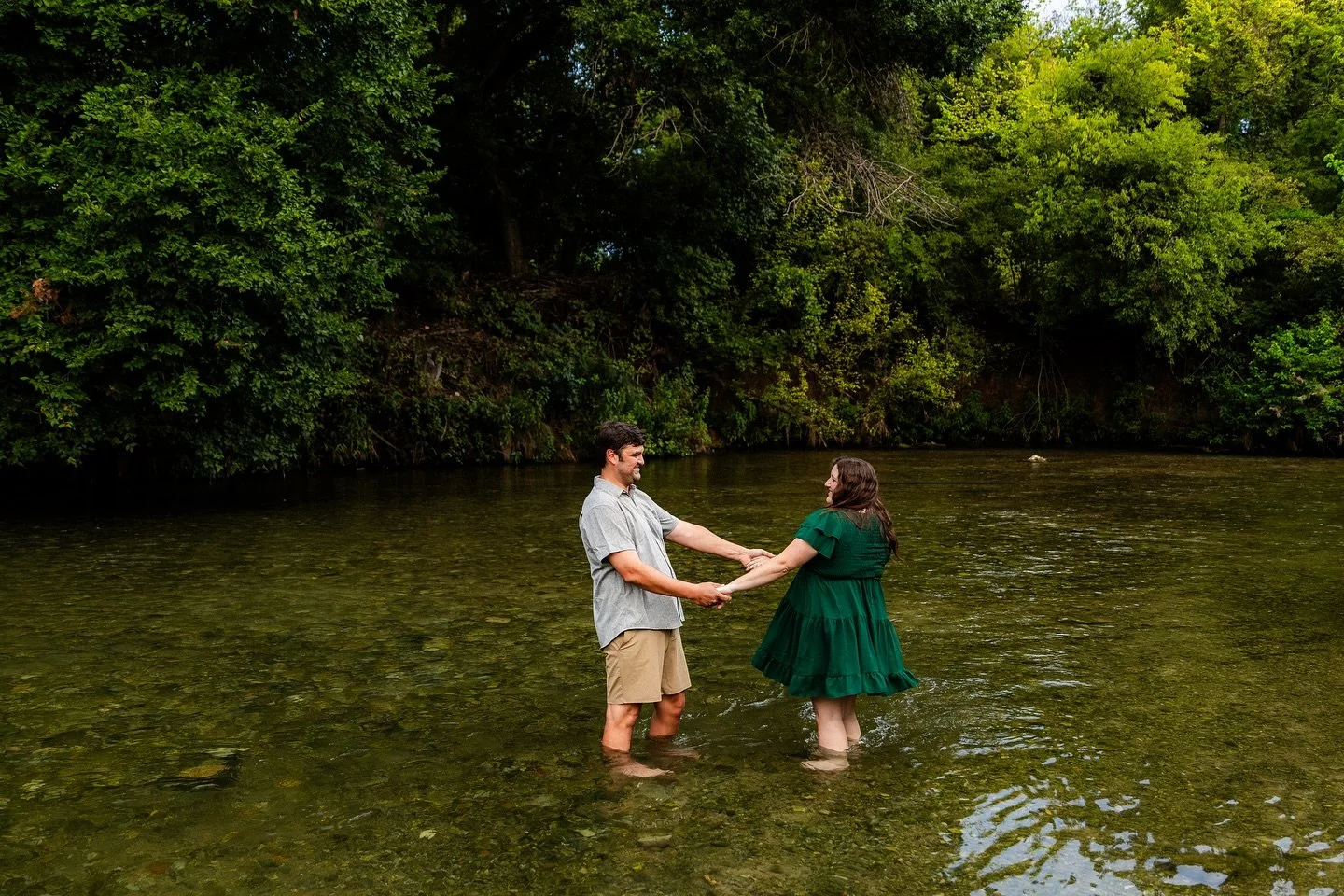 We waded into the San Marcos current, laugh-filled and hand in hand, to capture their love in its element 💦📸 Getting into the water might&rsquo;ve been chilly&mdash;but the smiles and spark in their eyes were everything.

#SanMarcosEngagement #Rive