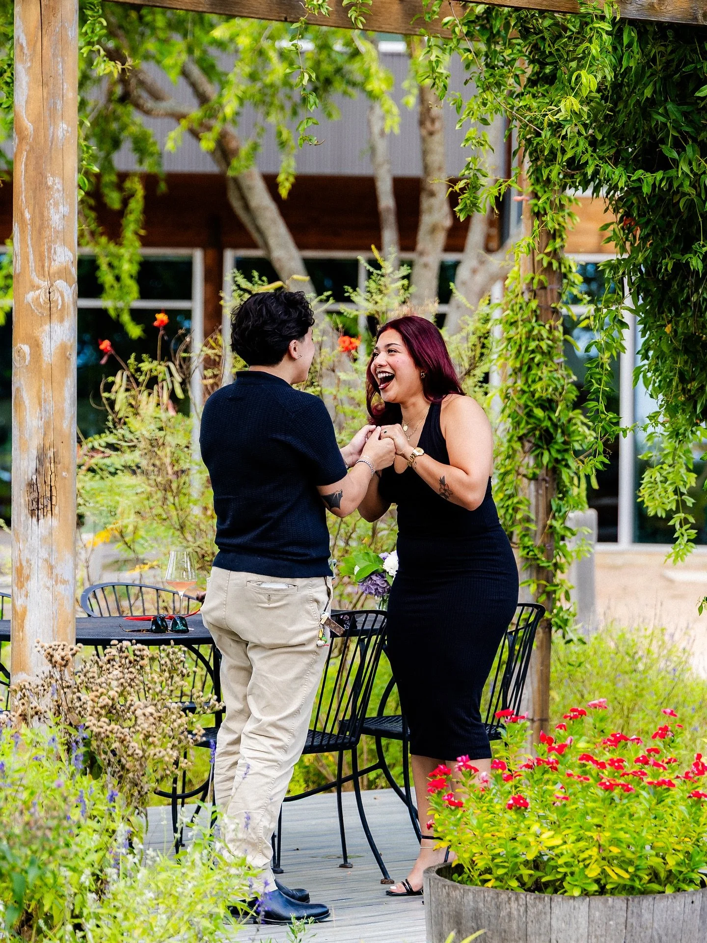 Among the vines and under the Texas sky, they said yes 🌿🍷💍 William Chris Vineyards gave us the most romantic backdrop for this beautiful love story &mdash; proof that love always wins. 🌈✨ @williamchrisvineyards 

#LGBTQEngagement #LoveIsLove #Eng