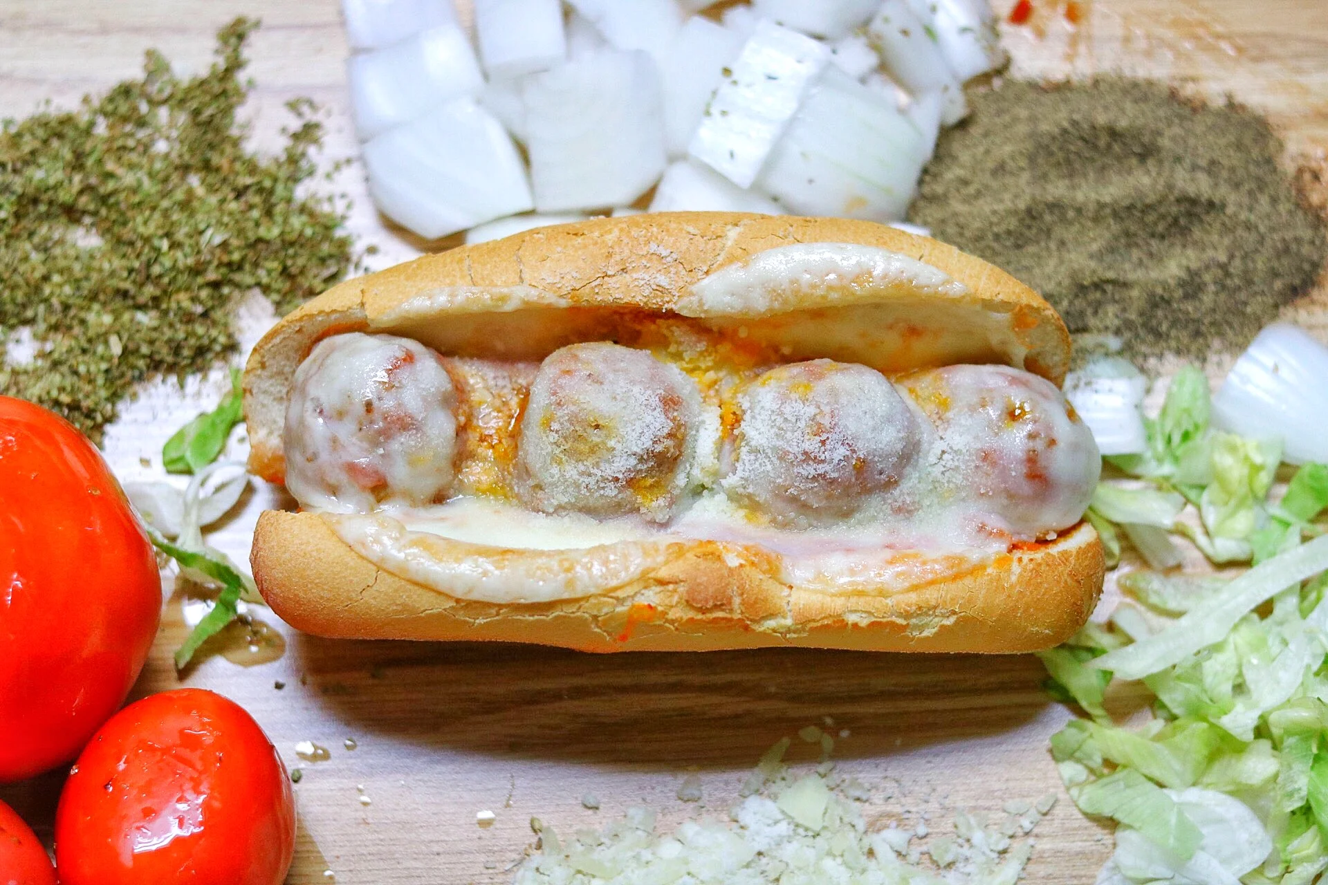 Meatball Reg. - $6.95 Lg. - $9.95