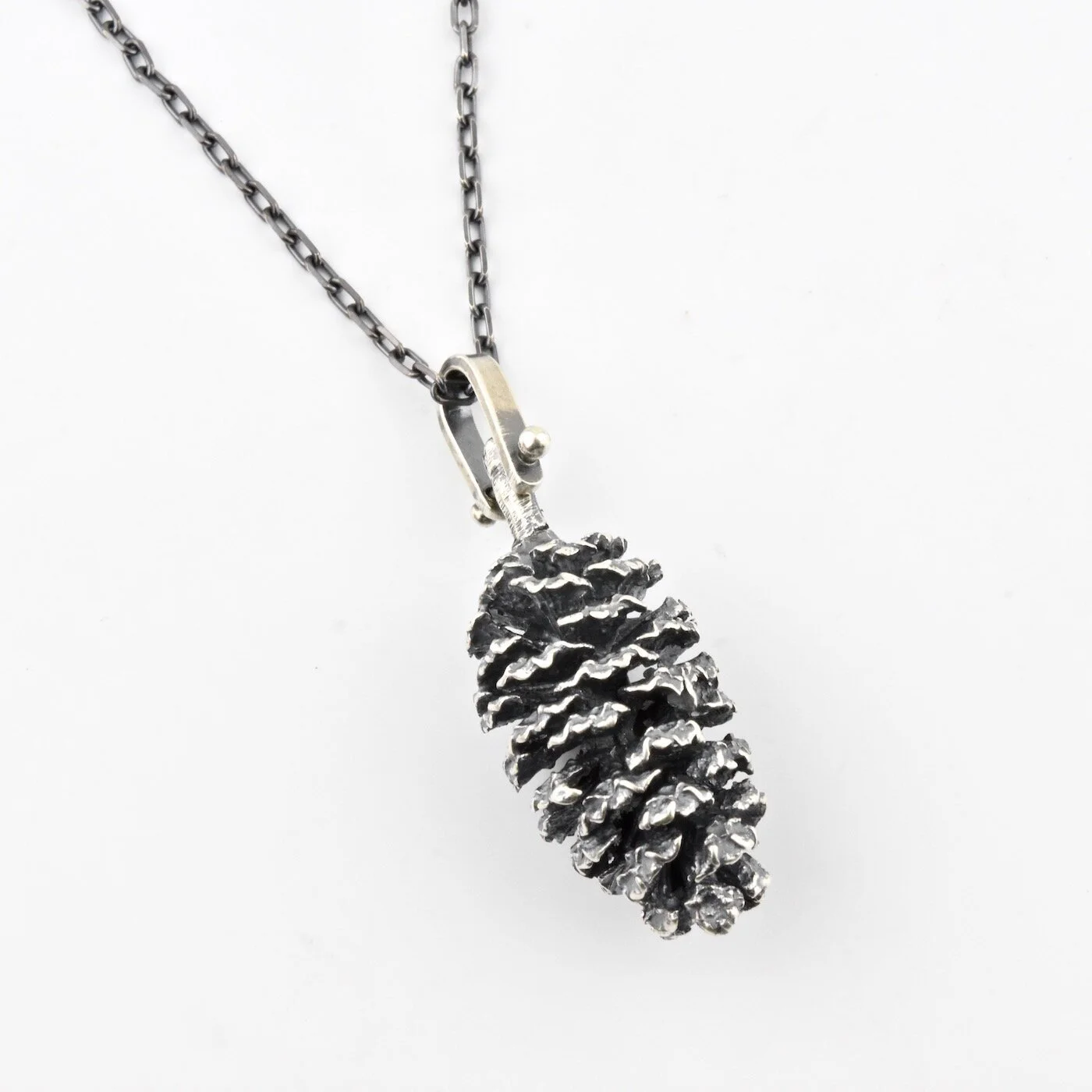 Alder Cone Hinged Pendant Necklace