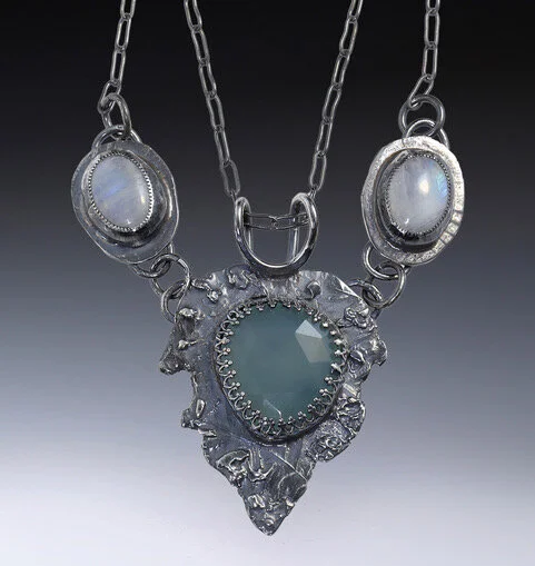 Moonstone and Chalcedony Necklace
