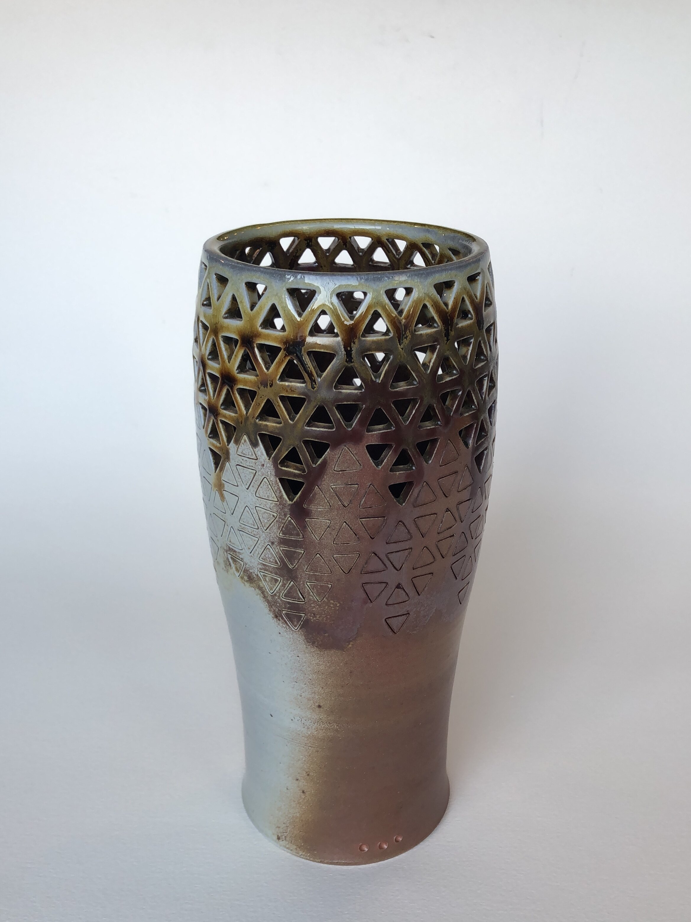 Vase: Pierced and Wood-fired