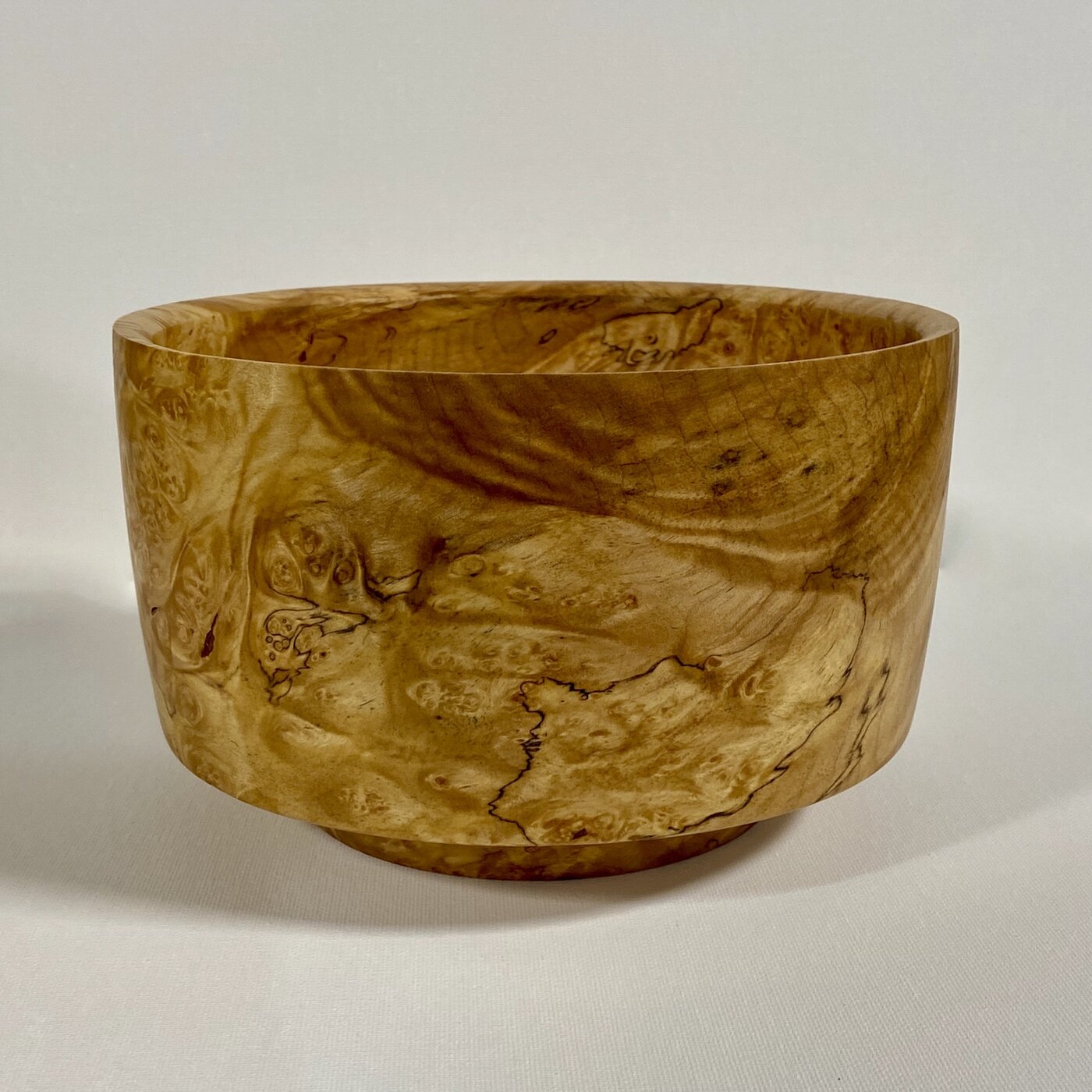 Danish Modern Style Maple Burl Serving Bowl