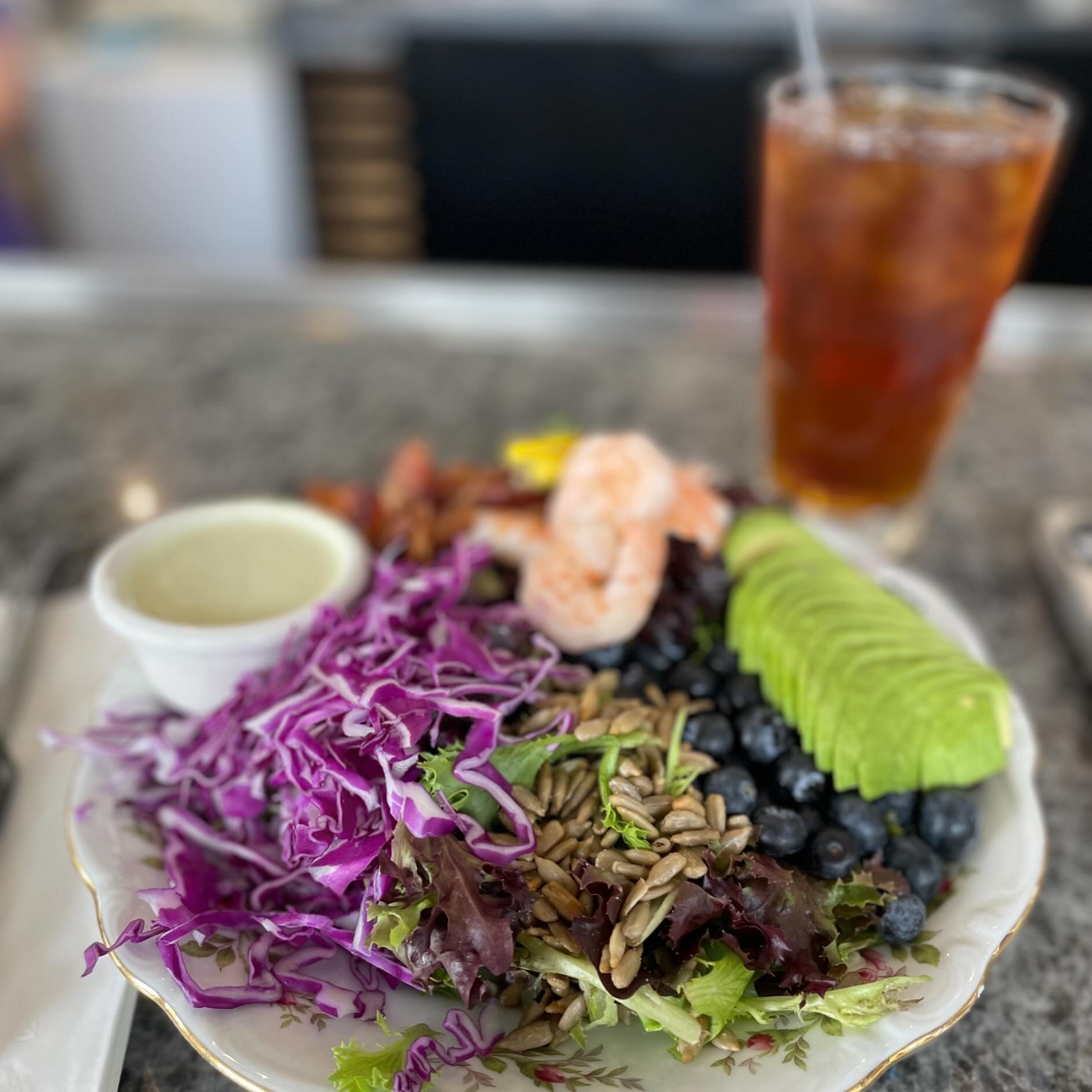 Wild Blu Salad 🥗 join us for lunch this week! #blulovesyou #salad #summercameearly #lunchtime #brunch #downtownarlingtonheights