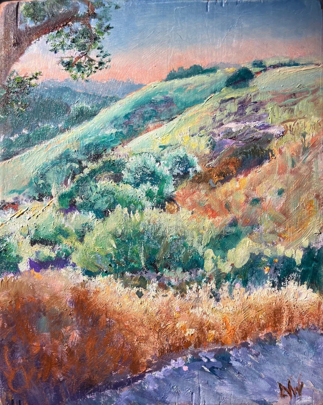 Celestial Day, 7 x 5.75 inches, oil on board