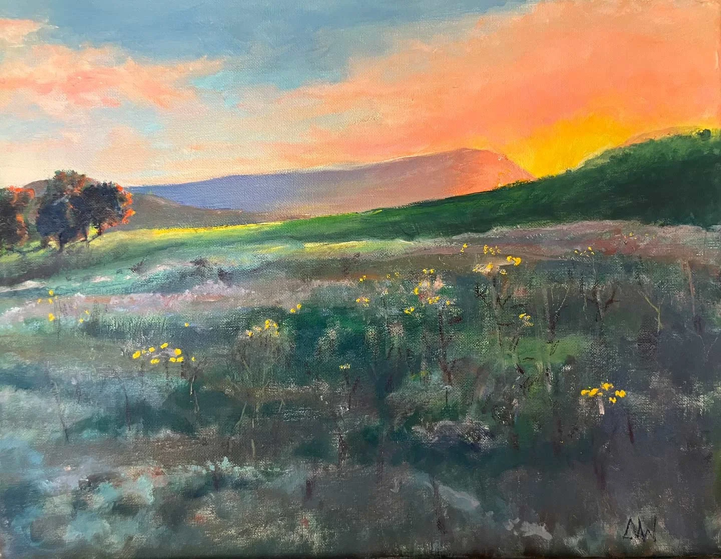Blaze on Ring 14 × 18 inches, oil on cavas 
