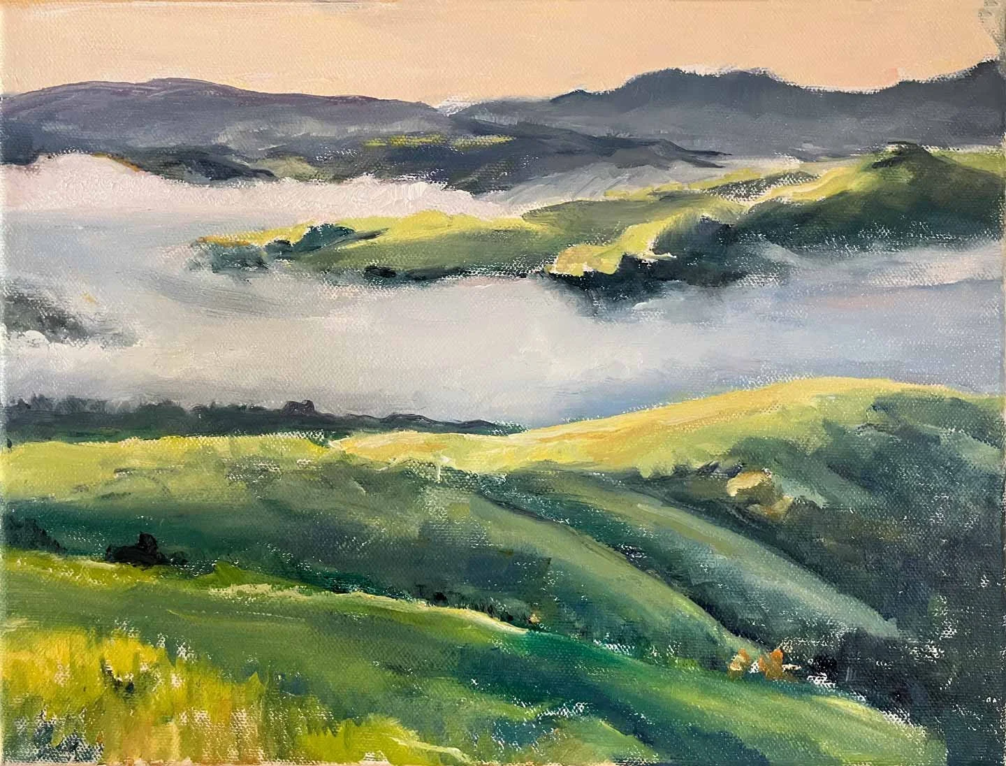 Cloud Carress, 11 X 14 inches, oil on canvas