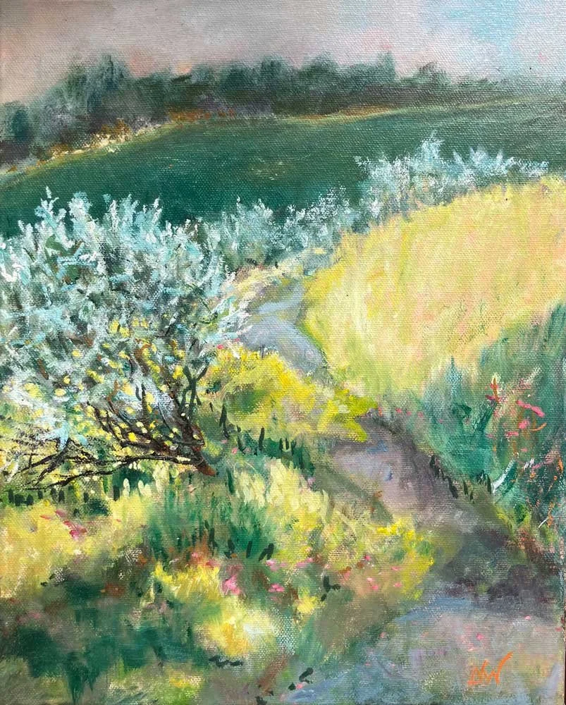 Sage Day, 14 x 11 inches, oil on canvas