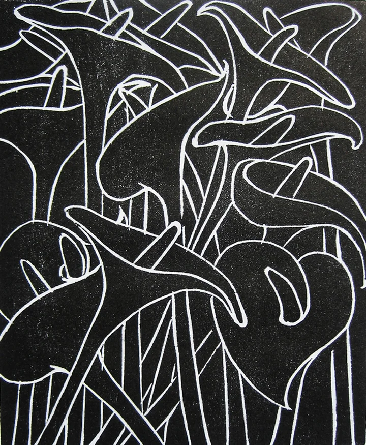 Calla Lily I 2006 22.75x18.25” Wood Block Print Ed 25