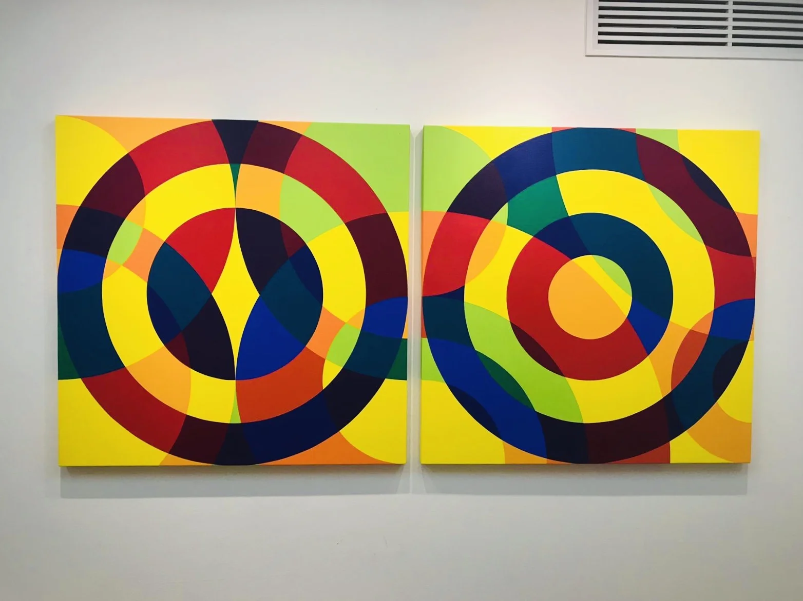 Julia and David White Artists’ Colony, Ciudad Colon, Costa Rica 2018. Circle Series 2018 (02) 48x48” Acrylic on Canvas.