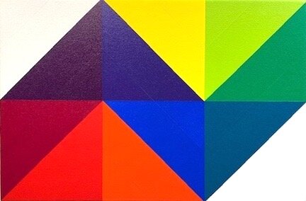 Triangle Series Yellow 4 12x18" Acrylic on Canvas 2020