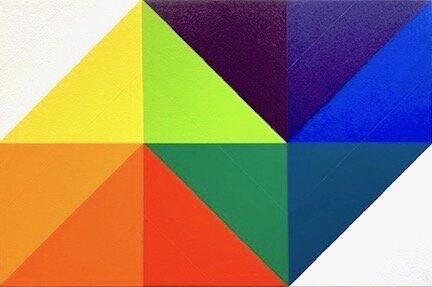 Triangle Series Violet 4 12x18" Acrylic on Canvas 2020