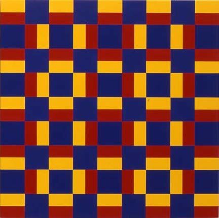 Squares Rectangles RYB-B 36x36" Acrylic on Canvas Panel 1984