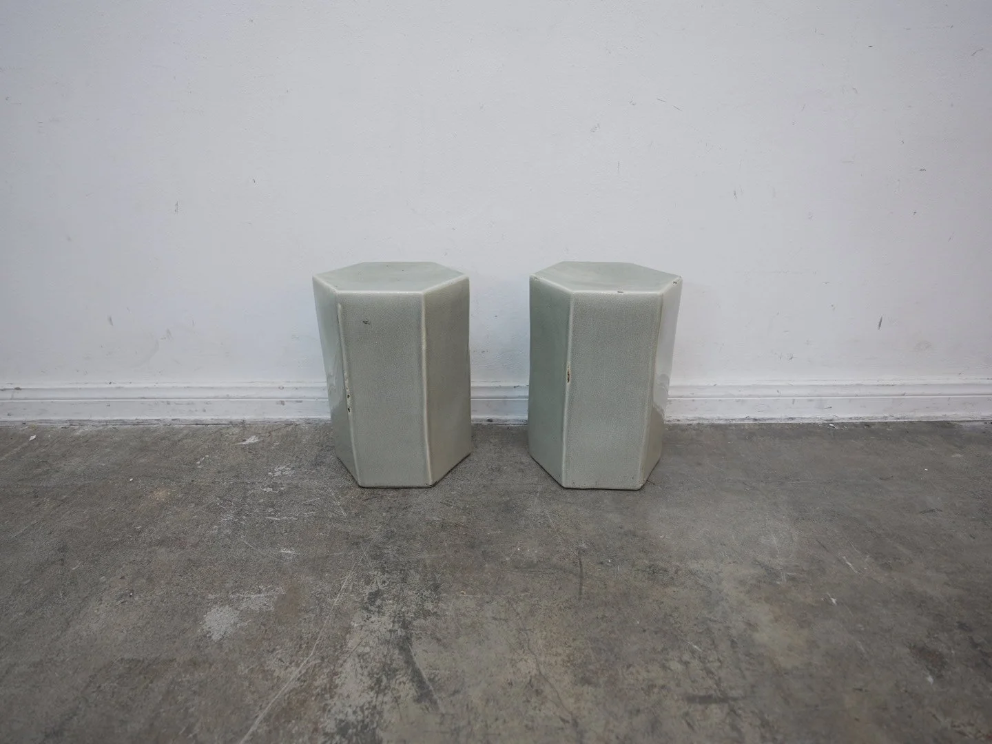 Pottery Barn Croft Ceramic Side Table Outdoor (we Have 2)