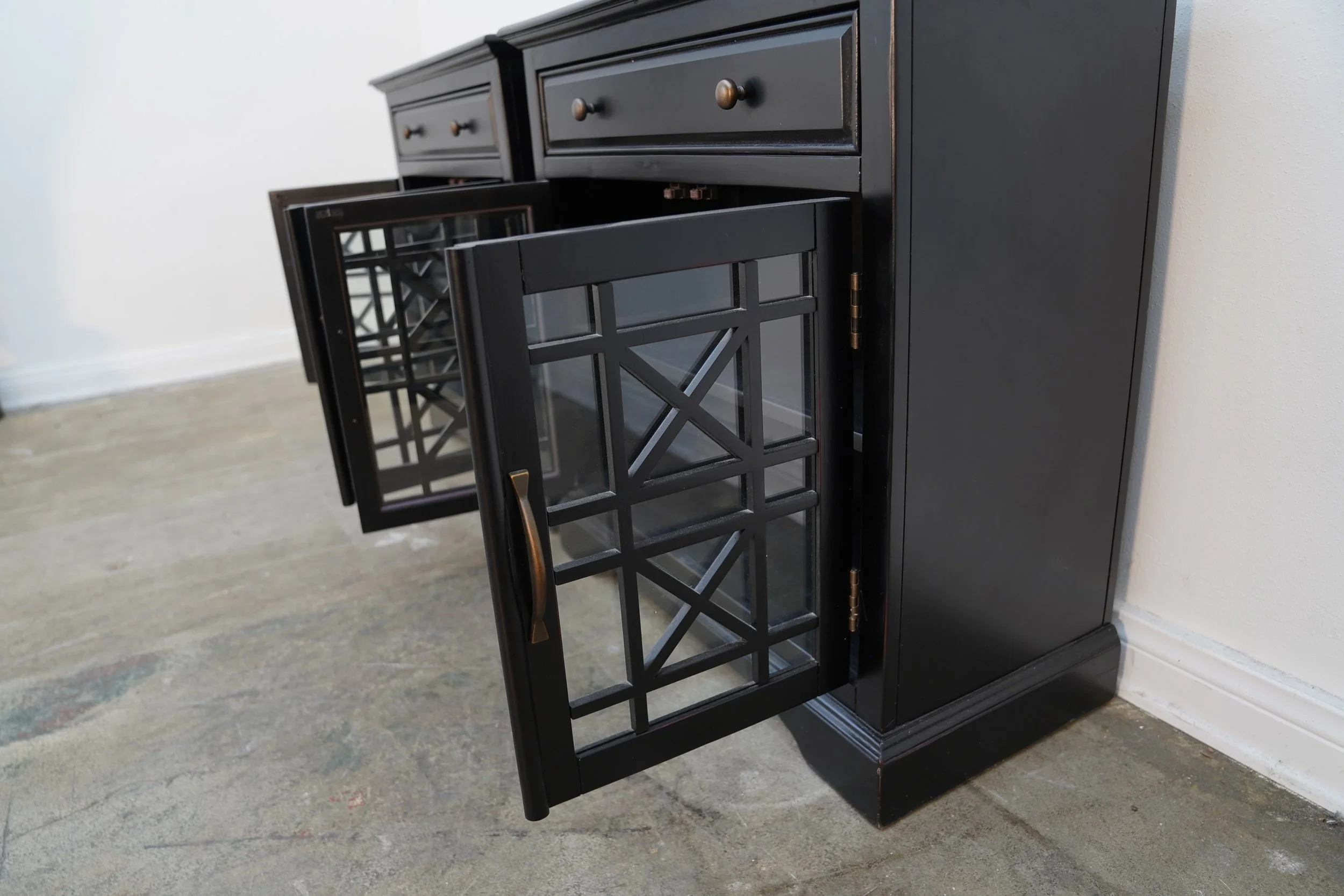 Set of 2 Four Hands Shagreen and Chrome Nightstand — Rebound Furniture