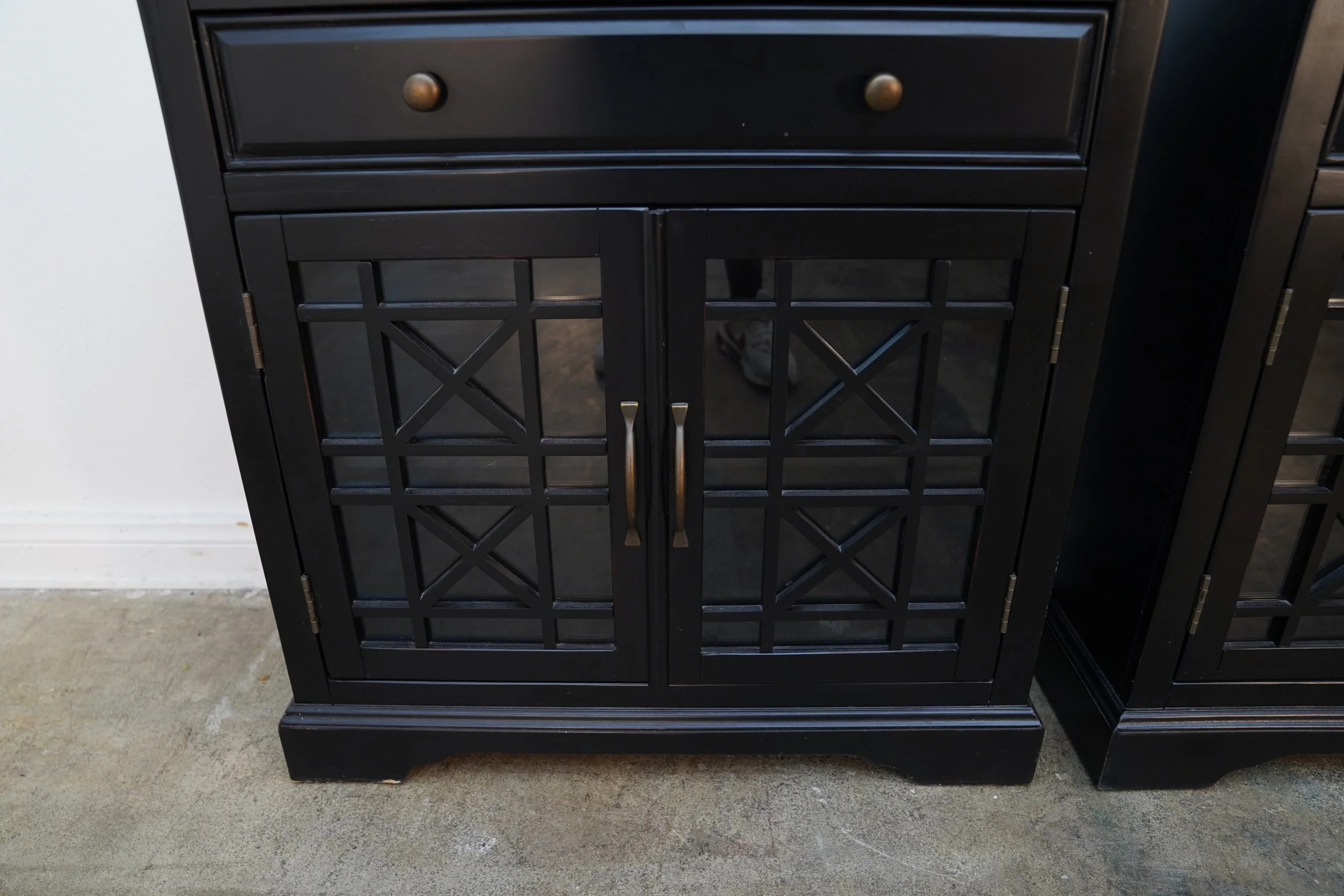 Set of 2 Four Hands Shagreen and Chrome Nightstand — Rebound Furniture