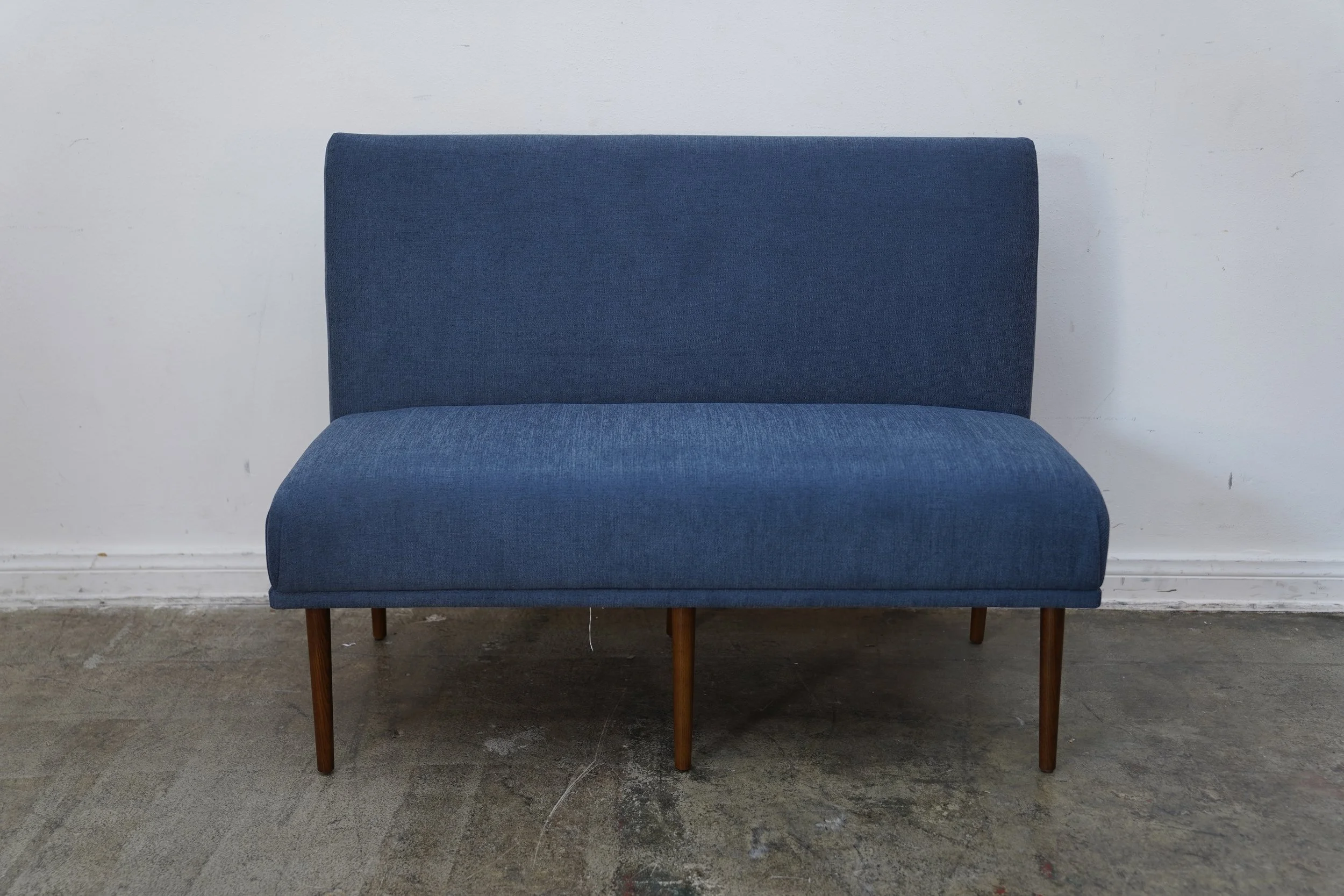 Dorian Armless Banquette in Blue Linen (We Have 2 Left!!)