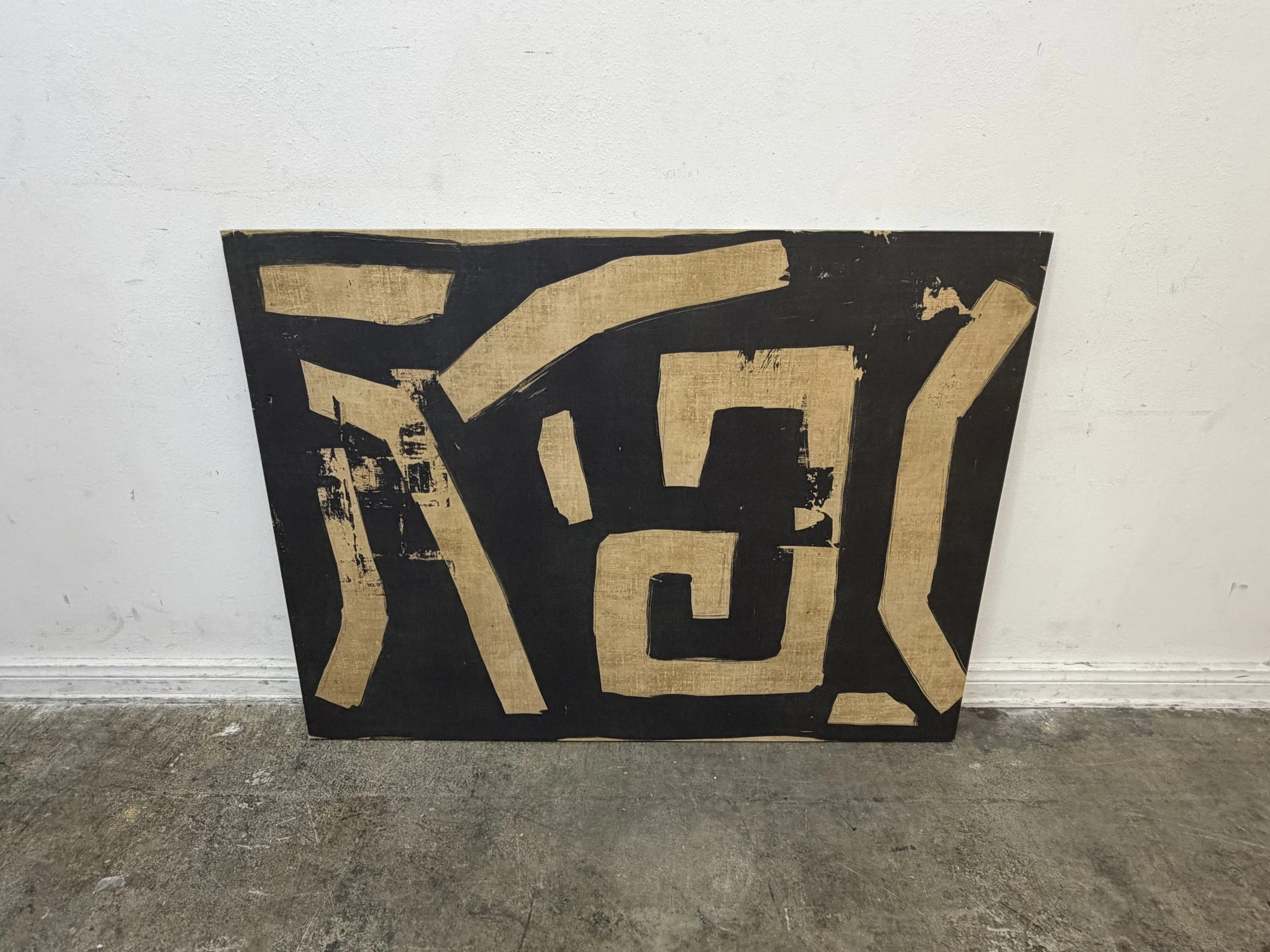 Black & Brown Abstract  Kuba ArtWork by Pi Studio As-Is