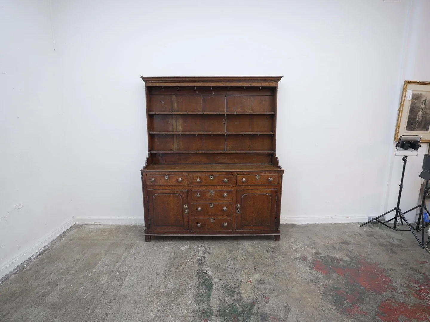 Antique 18th Century Country Oak Welsh Cabinet
